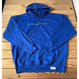 NEW Diamond Hoodie Logo Sweatshirt Size 2XL Men’s Blue Pullover